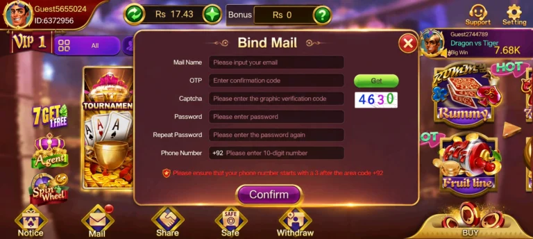 3Patti Lucky account creation process